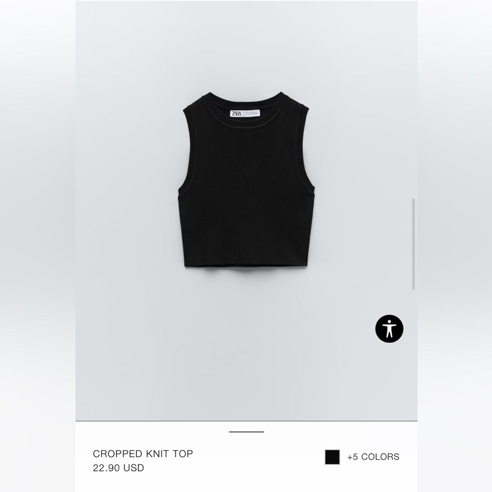 Zara Cropped Knit Top